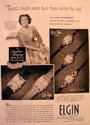 Gladys in Elgin Ad